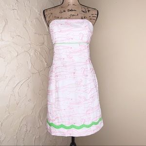 Lilly Pulitzer Alligator Growl Embroidered Dress